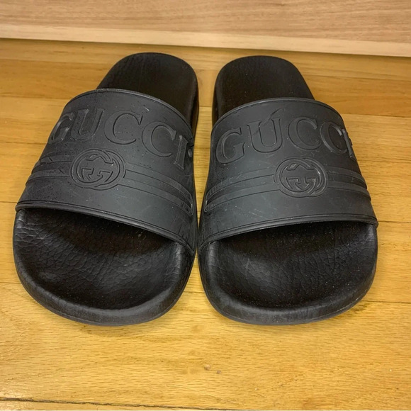 Gucci Logo Rubber Slides - Size 6 - Picture 3 of 10
